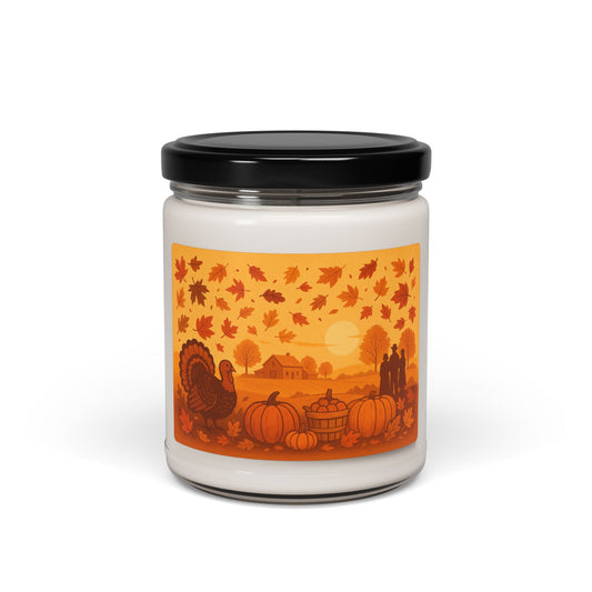 Autumn-Themed Scented Soy Thanksgiving Candle
