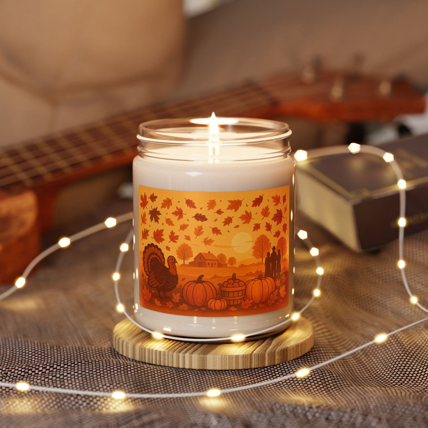 Autumn-Themed Scented Soy Thanksgiving Candle